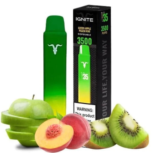 IGNITE V35 Green Apple Peach kiwi (3.500 puffs)