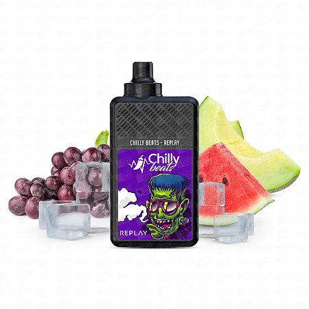 CHILLY BEATS REPLAY 20.000 Puffs (10k triple grape ice + 10k Melon Watermelon Ice)