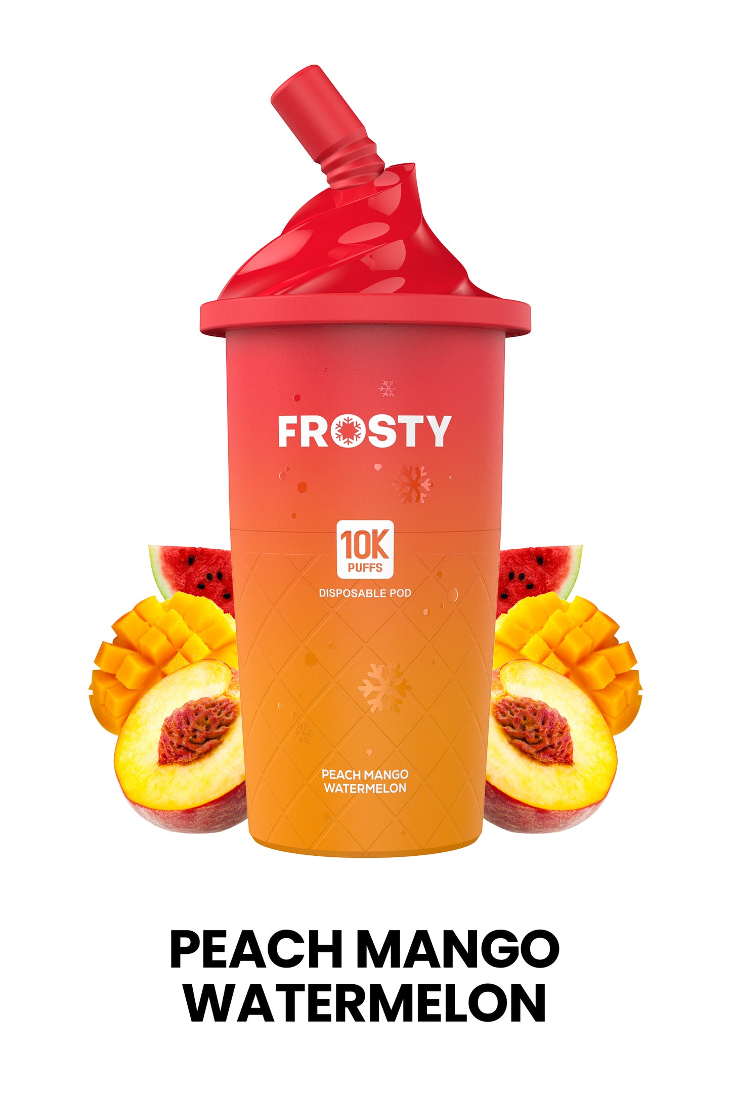 Frosty 10.000 puffs Peach Mango Watermelon