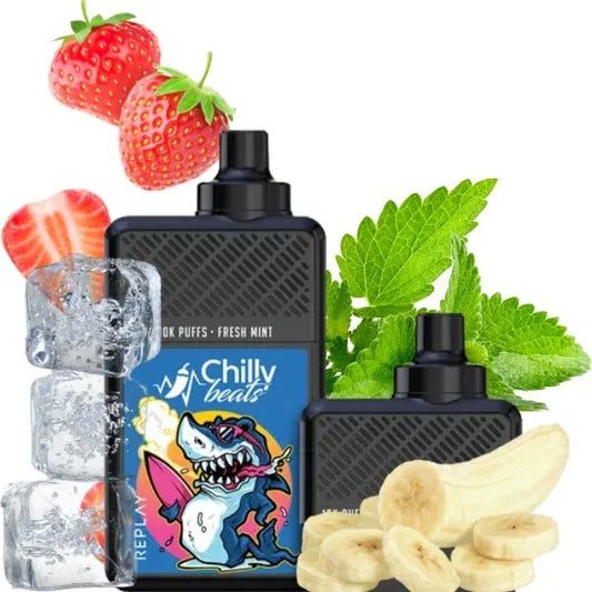 CHILLY BEATS REPLAY 20.000 Puffs (10k Fresh Mint + 10k Strawberry Banana Ice)