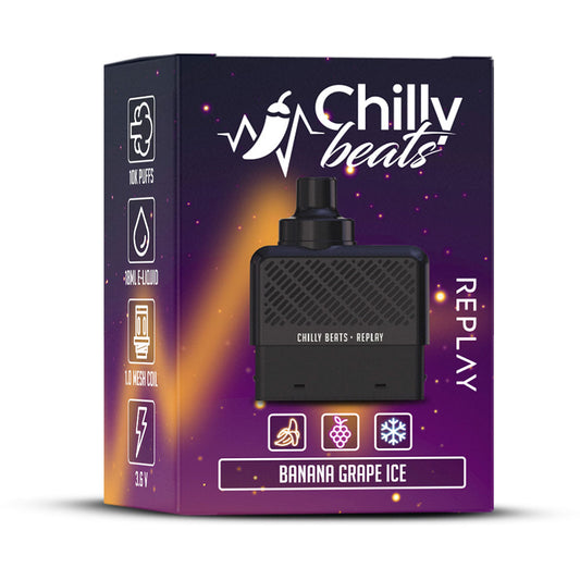 REFIL CHILLY BEATS REPLAY 10k Puffs (Banana Grape Ice)