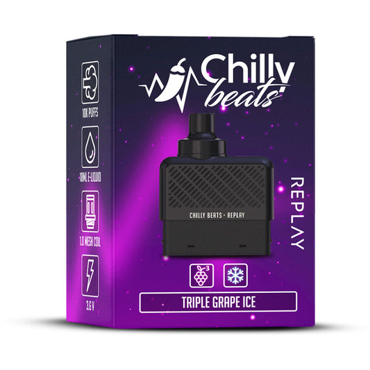 REFIL CHILLY BEATS REPLAY 10k Puffs (Triple Grape Ice)