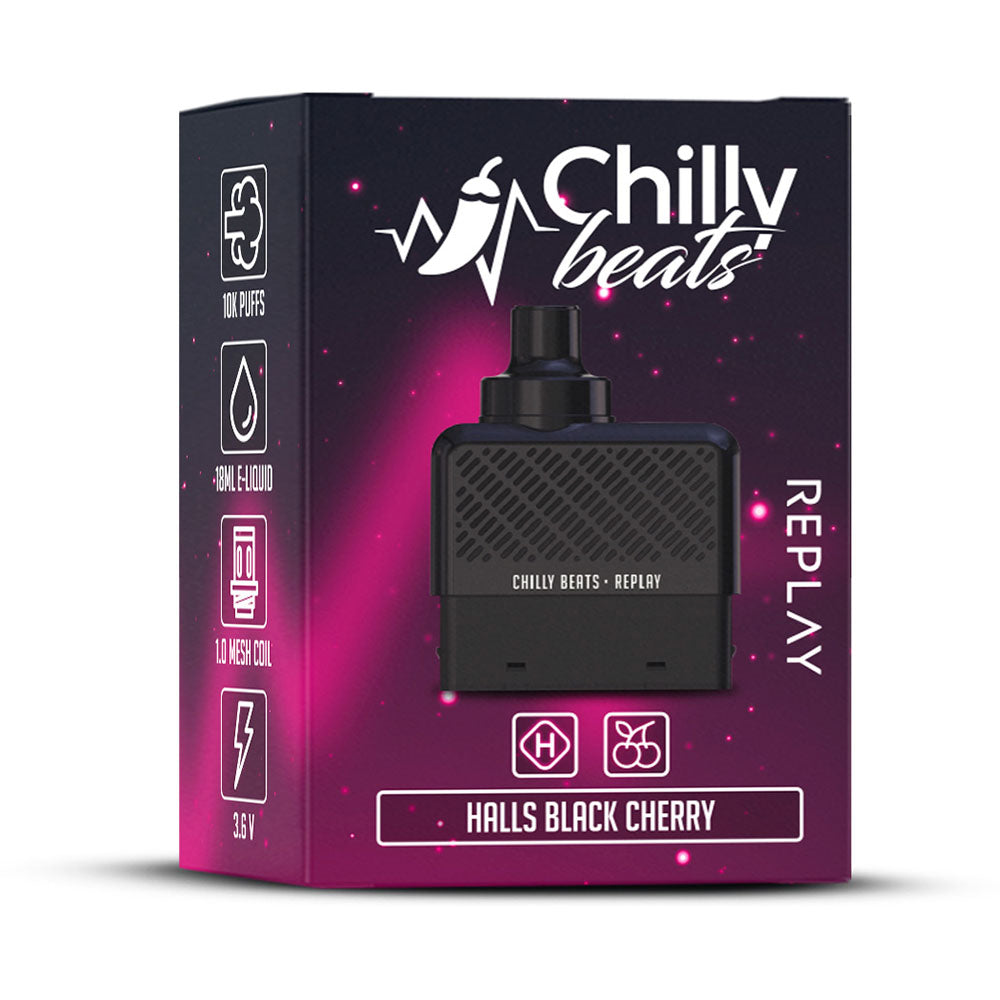 REFIL CHILLY BEATS REPLAY 10k Puffs (Halls Black Cherry)