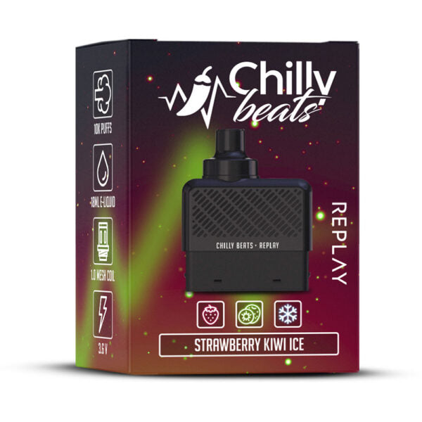 REFIL CHILLY BEATS REPLAY 10k Puffs (Strawberry Kiwi Ice)
