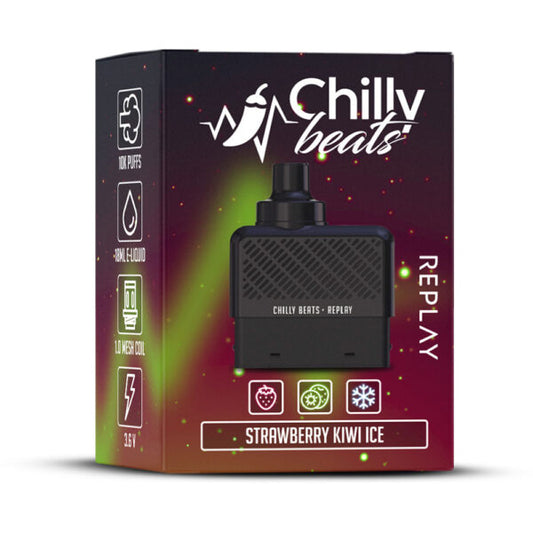 REFIL CHILLY BEATS REPLAY 10k Puffs (Strawberry Kiwi Ice)